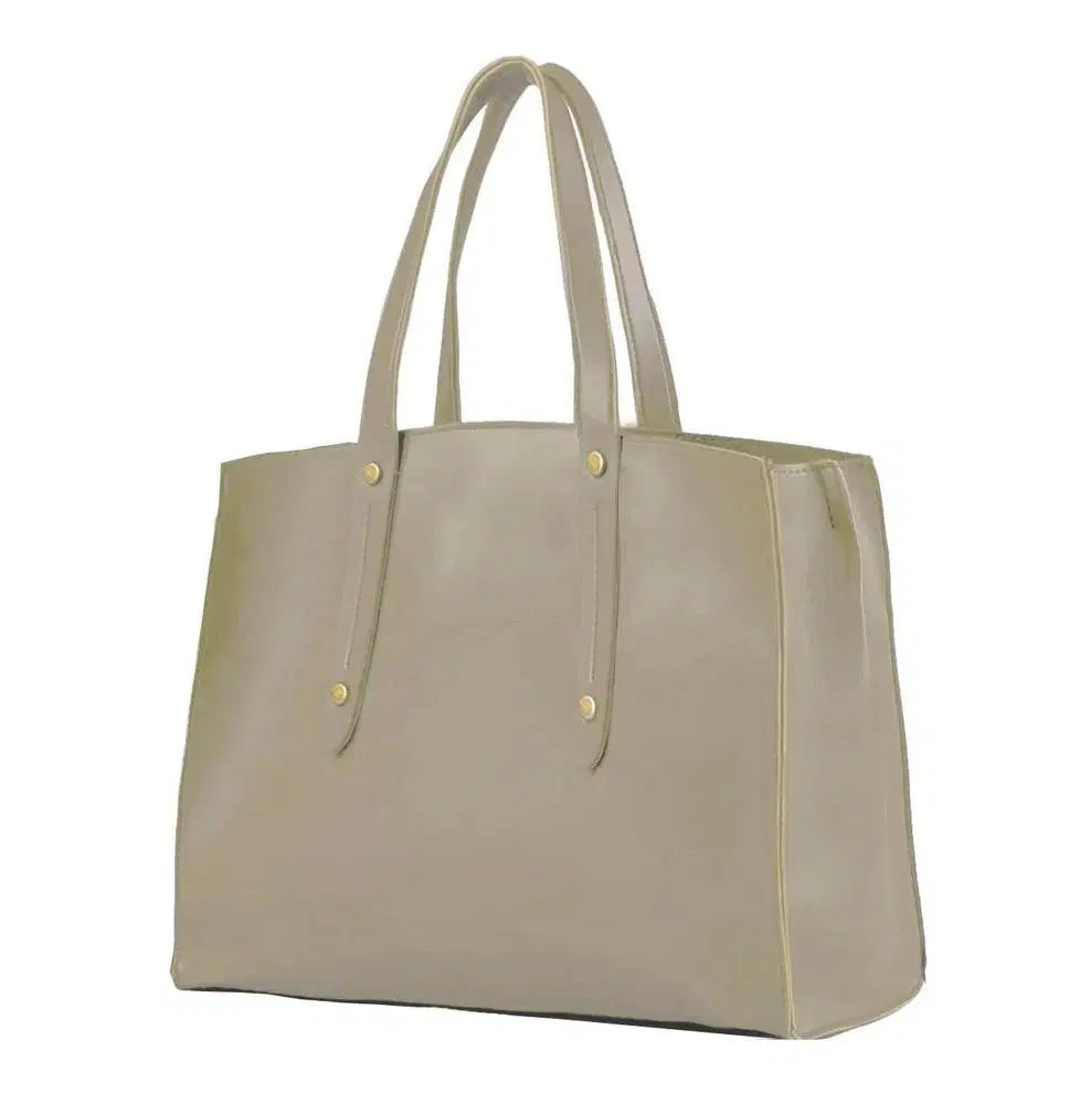 BagX -Women's Faux Leather Crew Tote Black