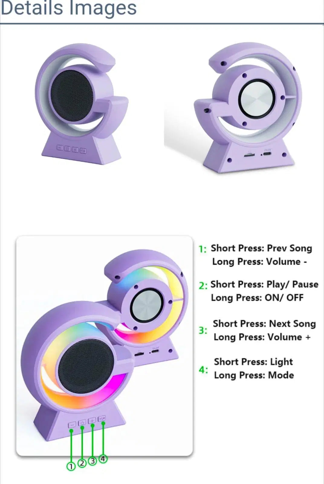 Touch Lamp Wireless Speaker with Voice Control