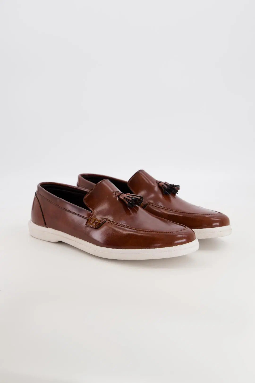 Men's Brown Leather Loafers