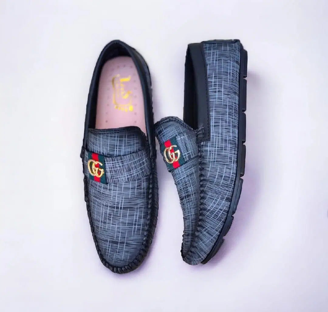 Men's Formal Grey Fabric Loafers